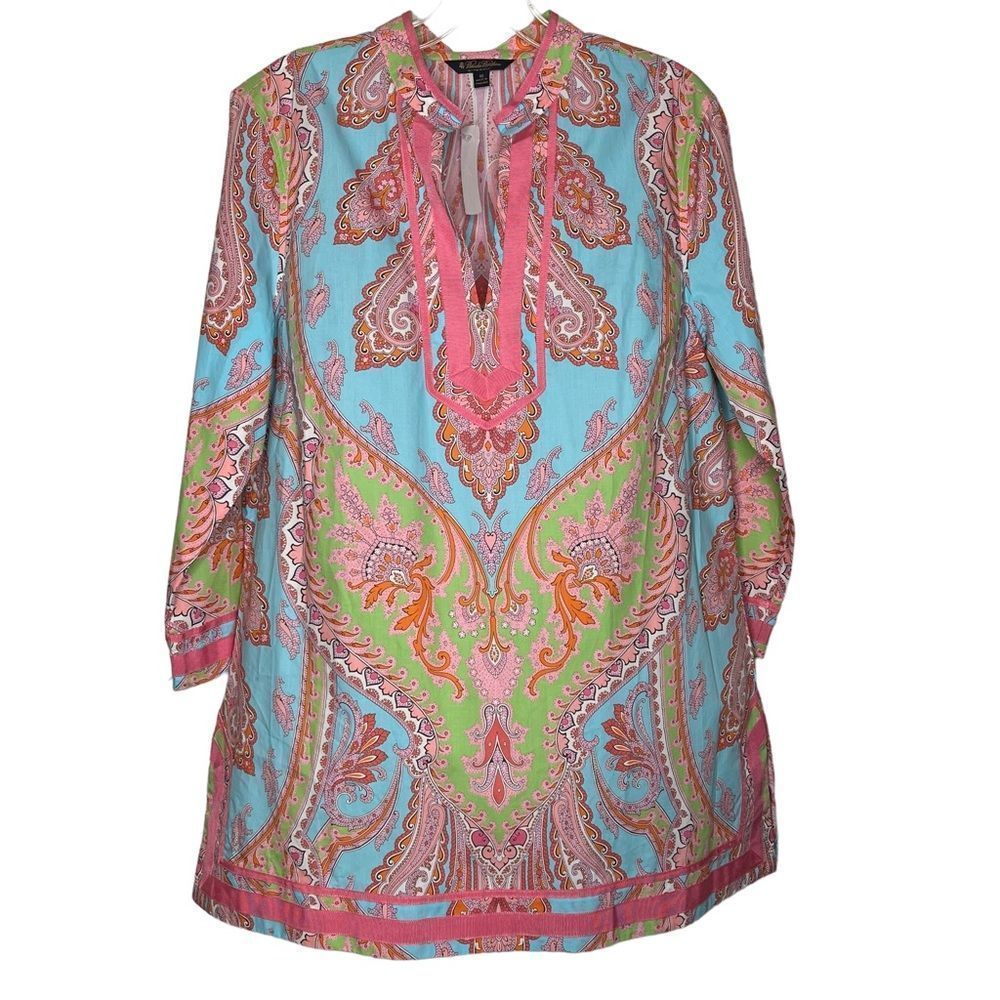 Brooks Brothers Multicolored Long Tunic Top Sz 16